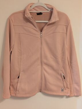 Spyder Women's Blush Pink Full-Zip Utility Fleece Jacket